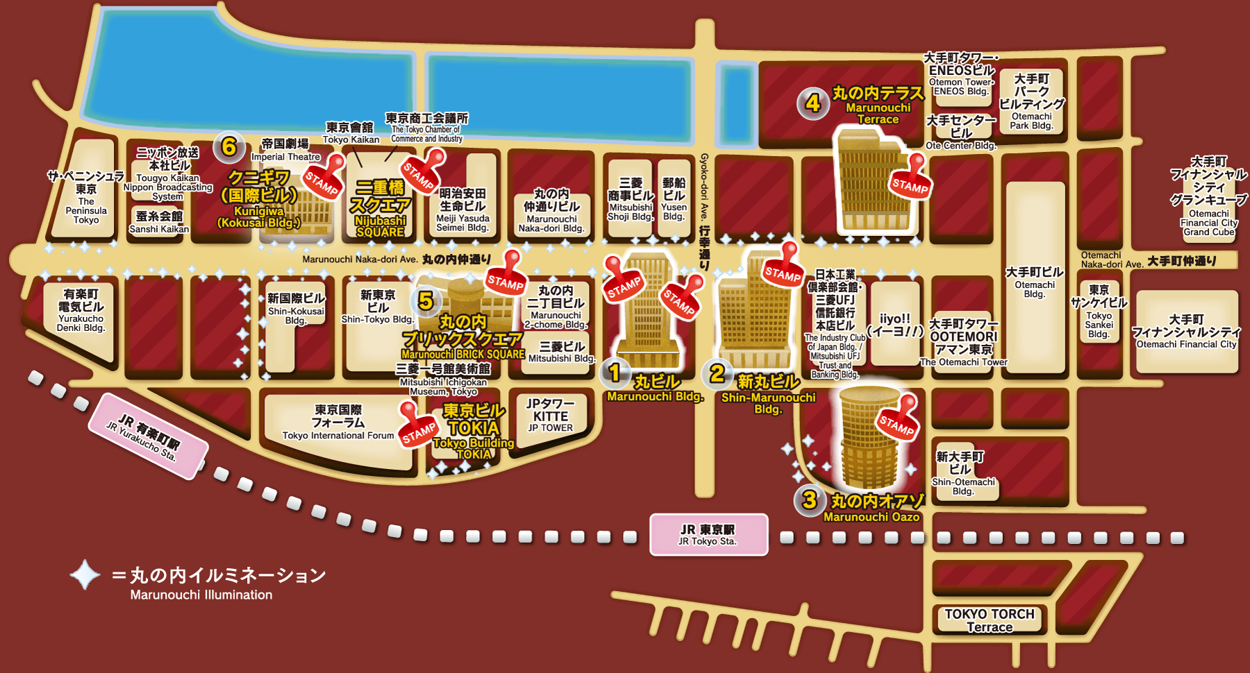 丸の内イルミネーション MAP