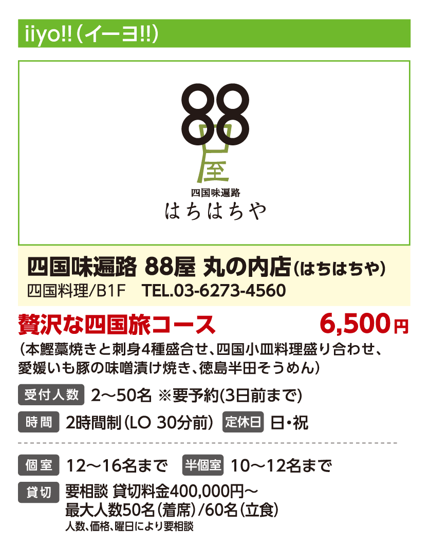 四国味遍路 88屋 丸の内店（はちはちや）