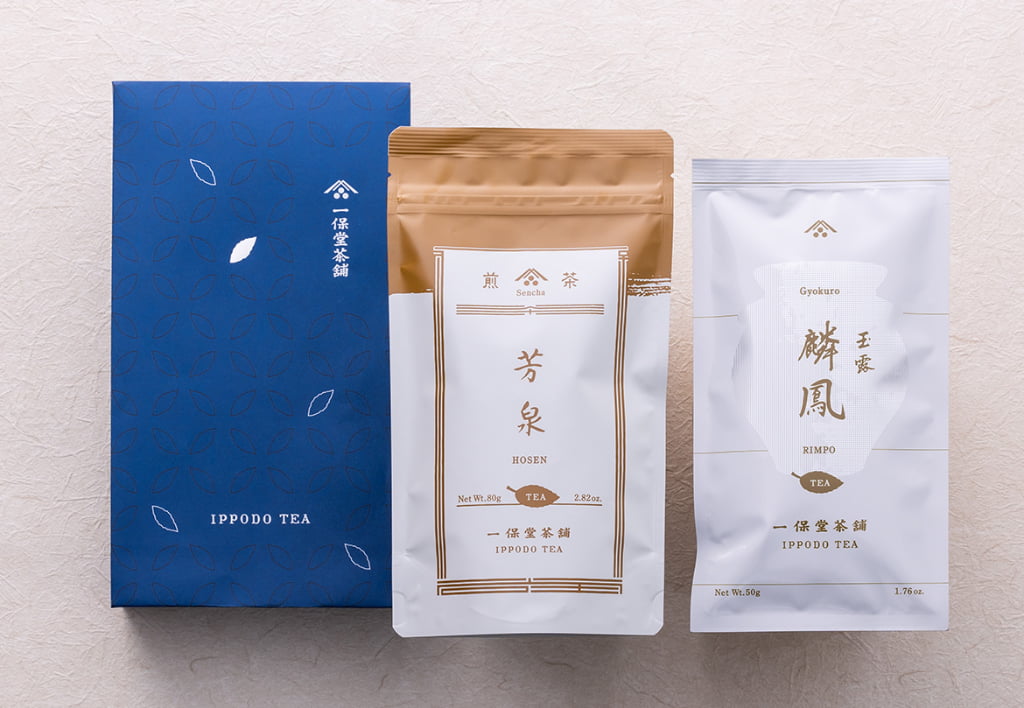 玉露「麟鳳」50g袋・煎茶「芳泉」80g袋 ギフト袋入